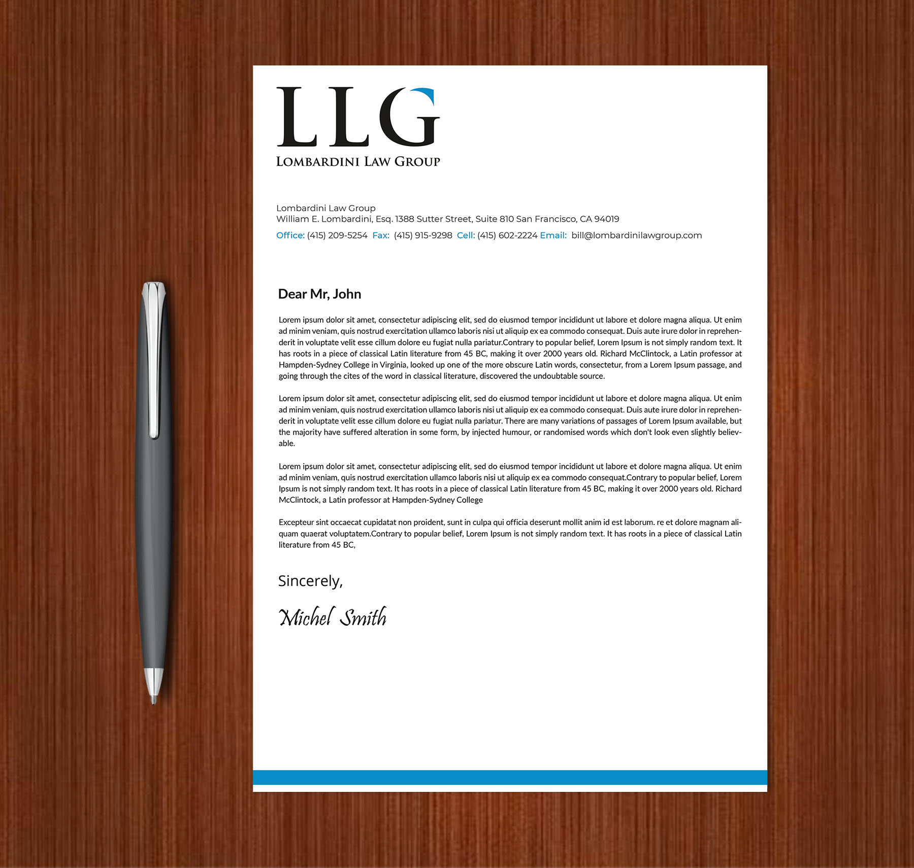 Briefkopf-Design von Expert Bappy für Lombardini Law Group | Design #32465144