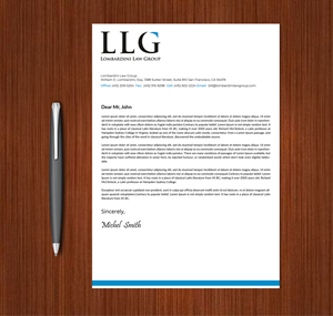 Diseño de Membrete por Expert Bappy para Lombardini Law Group | Diseño: #32465144