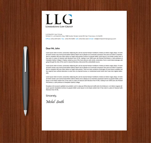 Diseño de Membrete por Expert Bappy para Lombardini Law Group | Diseño: #32465149