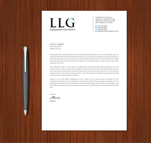 Diseño de Membrete por Expert Bappy para Lombardini Law Group | Diseño: #32471742