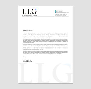 Design En-Tête par Imagine design000 pour Lombardini Law Group | Design #32459561