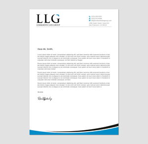 Diseño de Membrete por Imagine design000 para Lombardini Law Group | Diseño: #32459564