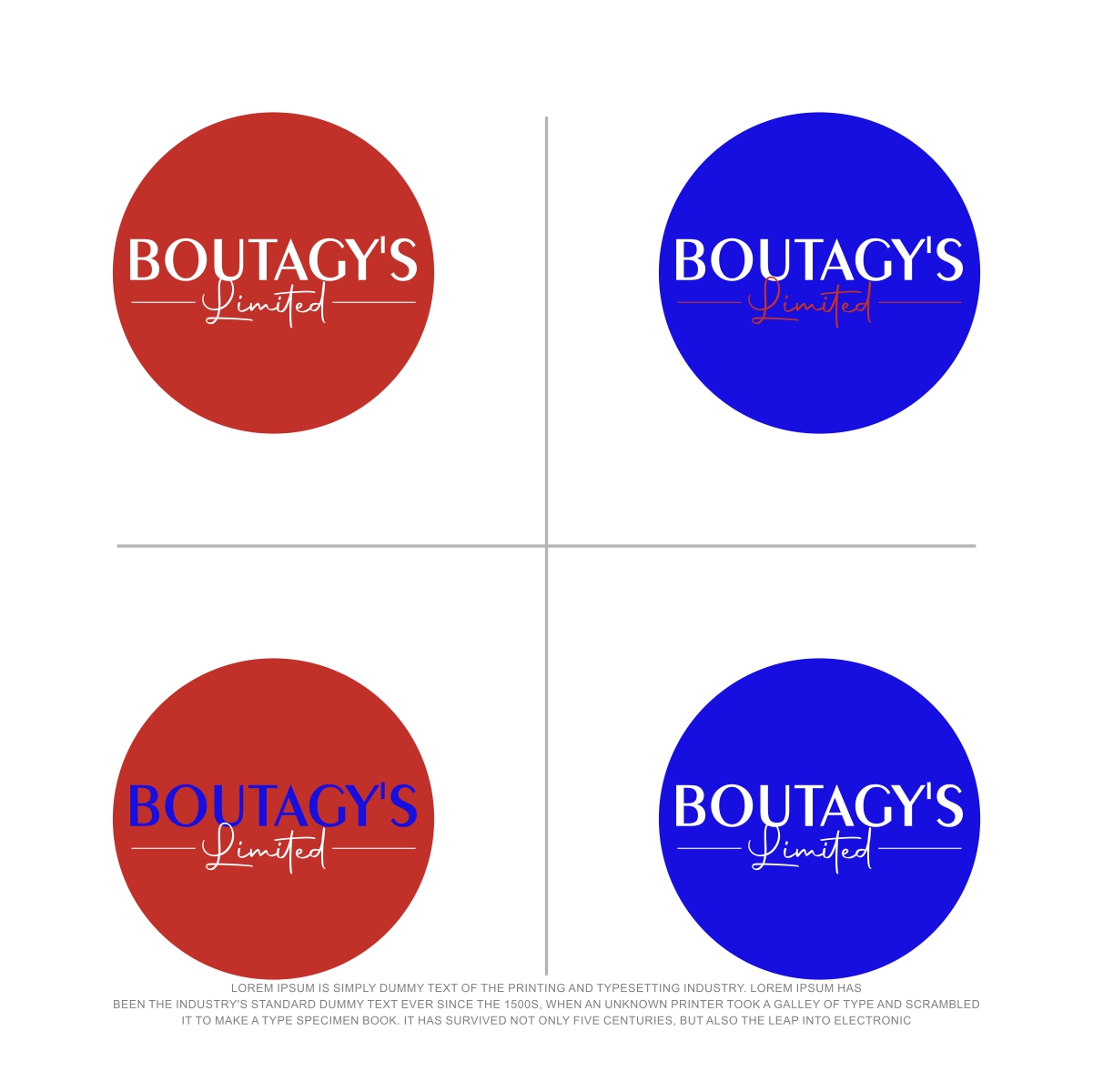 Logo Design by Loknath for Boutagy's Ltd | Design #32506864