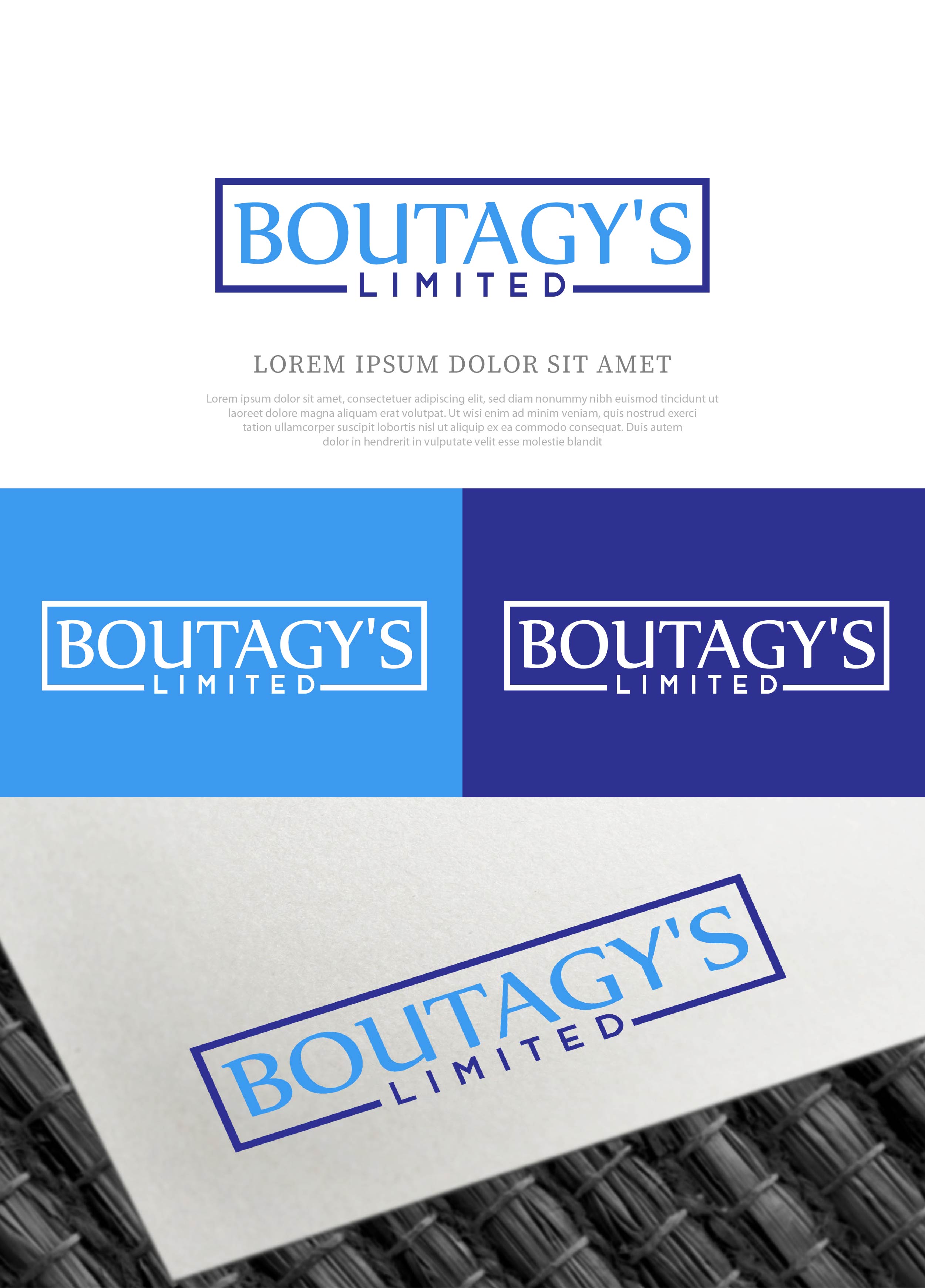 Logo Design by NasarLogo for Boutagy's Ltd | Design #32525748