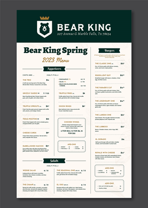 Menu Design by artbitin for this project | Design: #32488773