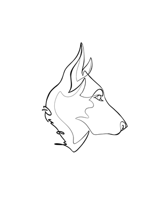 Chest/Calf Dog Tattoo (GSD)