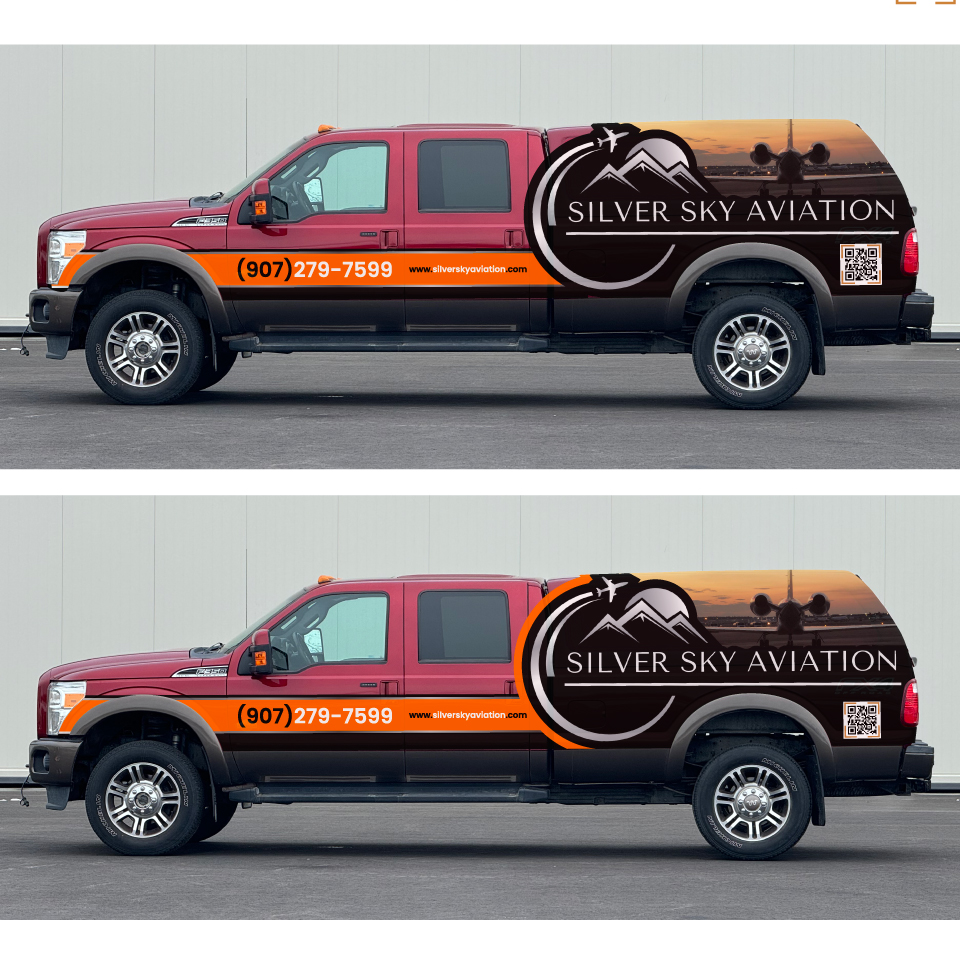Car Wrap Design by Yoga Tri for Silver Sky Aviation | Design #32506189