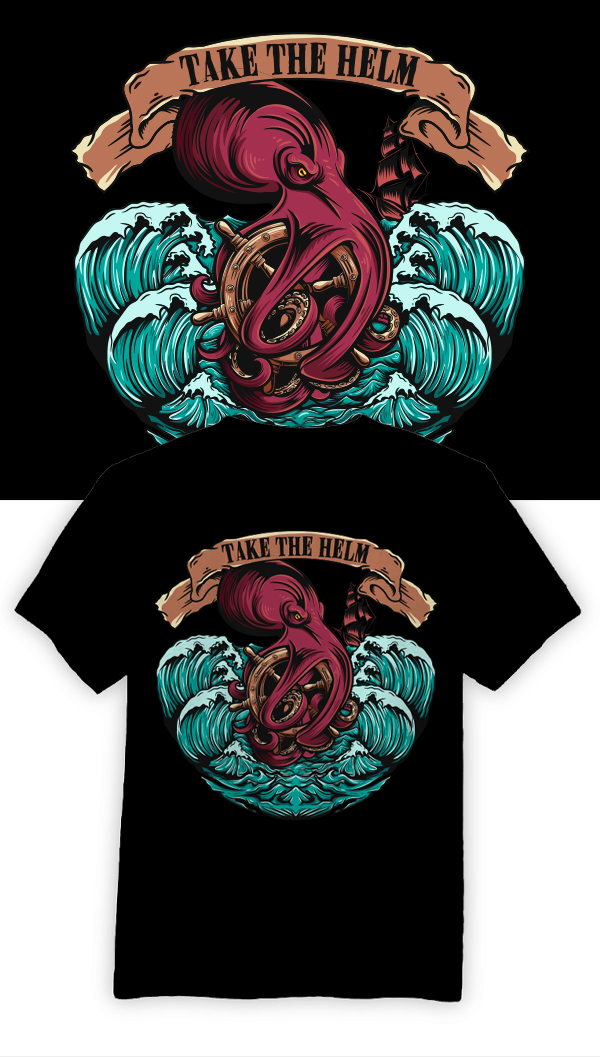 T-shirt Design by HELLOCRUNK for Salty Cove Customs | Design #32703773