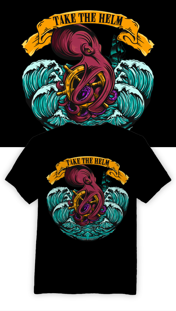 T-shirt Design by HELLOCRUNK for Salty Cove Customs | Design #32703808