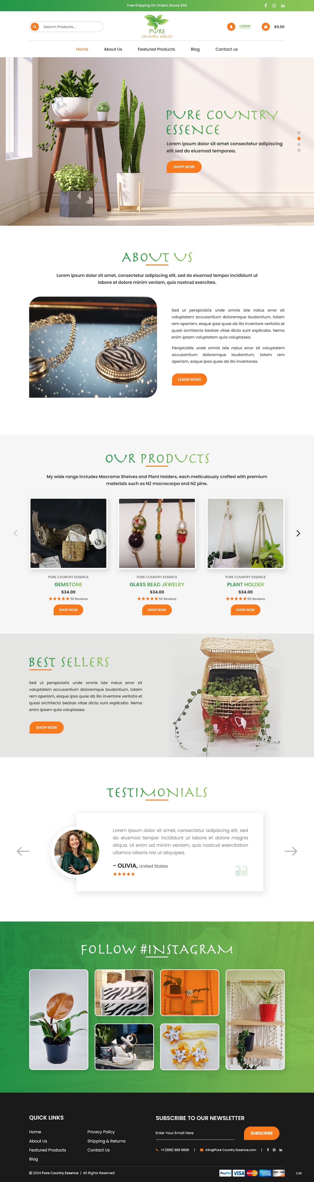 Web Design by pb for Pure Country Essence | Design #32500034