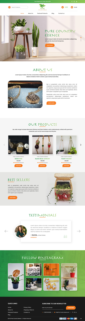 Web Design par pb pour Pure Country Essence | Design : #32500034