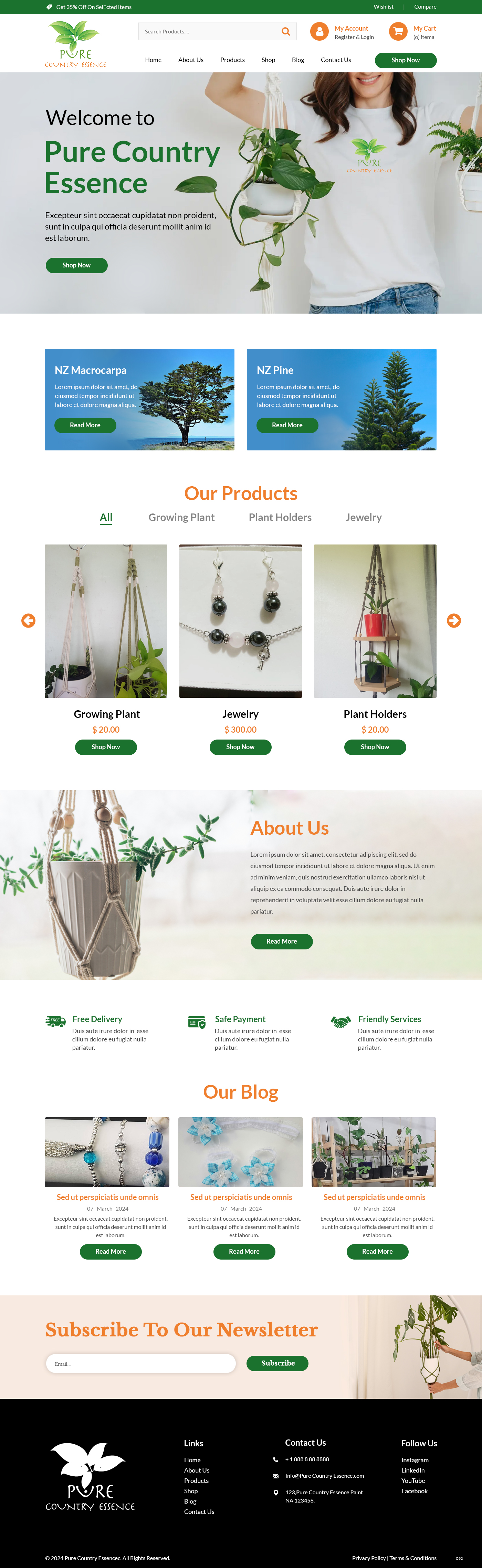 Web Design par pb pour Pure Country Essence | Design #32500064