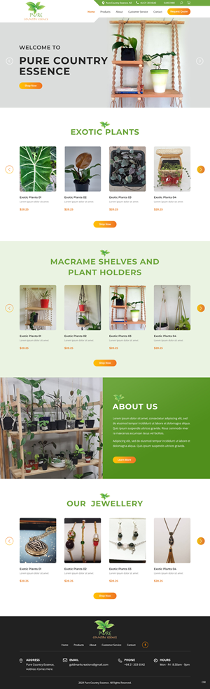 Diseño Web por pb para Pure Country Essence | Diseño: #32510054