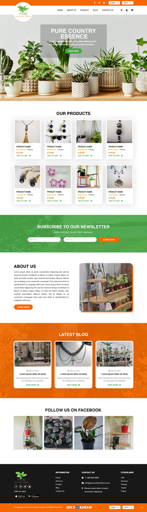 Diseño Web por pb para Pure Country Essence | Diseño: #32510055