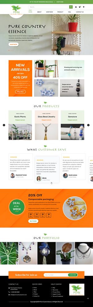 Diseño Web por pb para Pure Country Essence | Diseño: #32510056