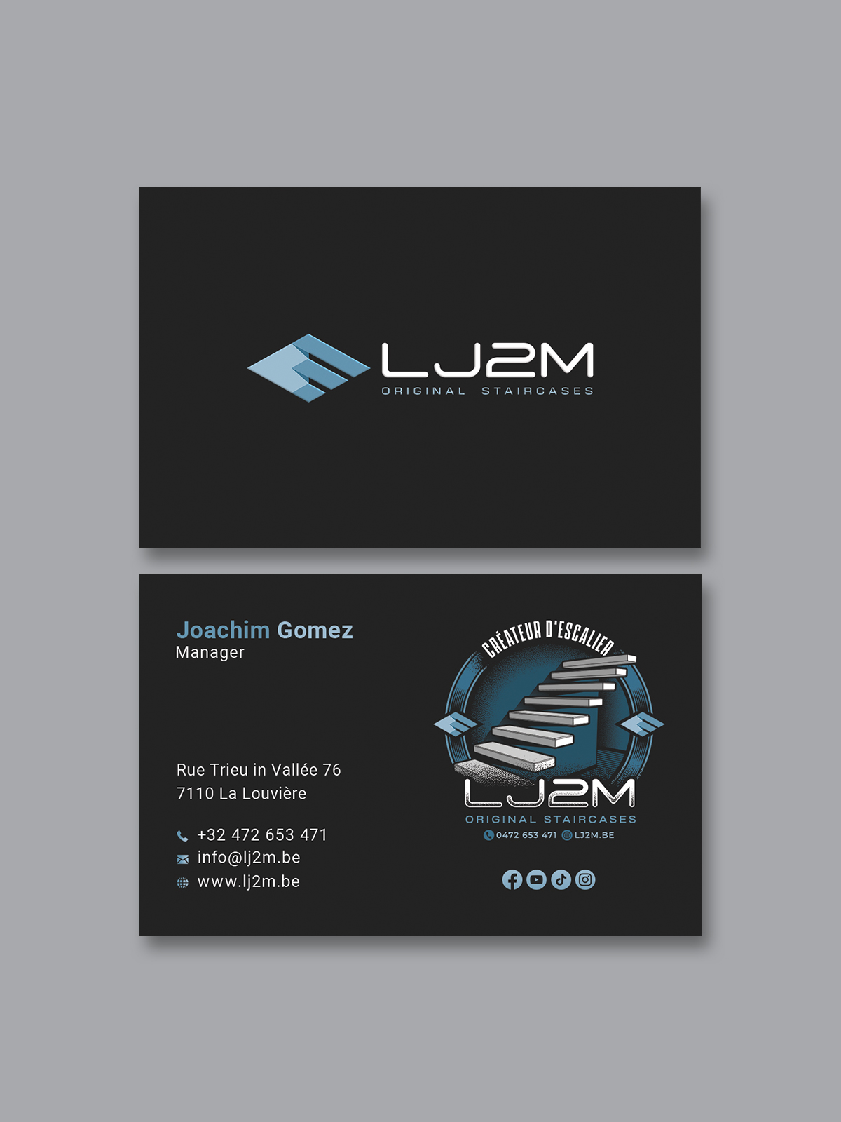 Business Card Design by Creative Moon Design for LJ2M BETON | Design #32502129
