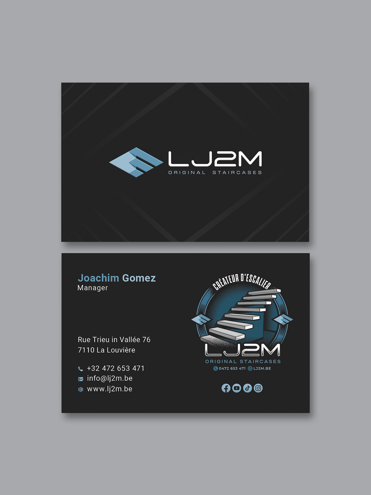 Business Card Design by Creative Moon Design for LJ2M BETON | Design #32502130