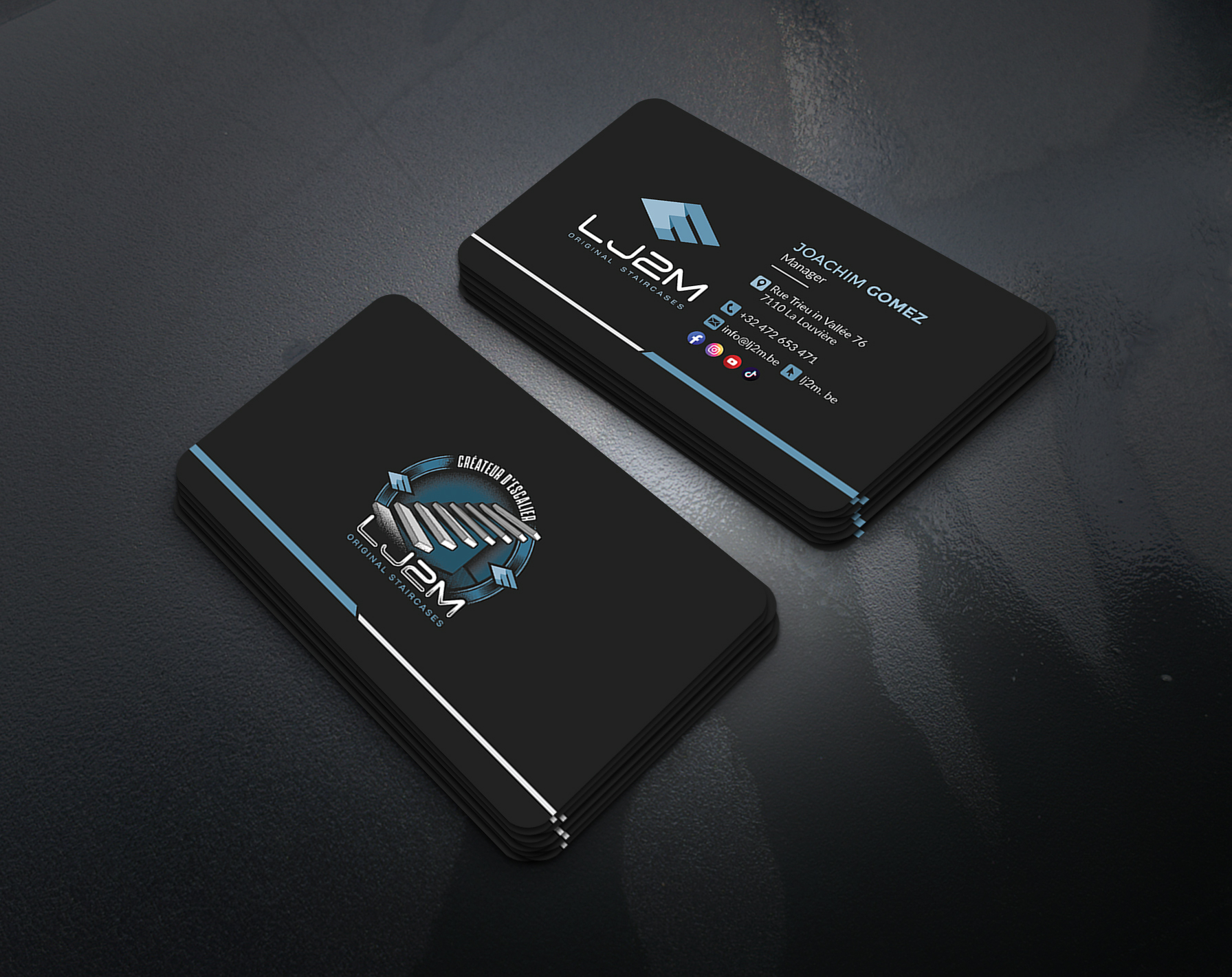 Business Card Design by artbitin for LJ2M BETON | Design #32496507