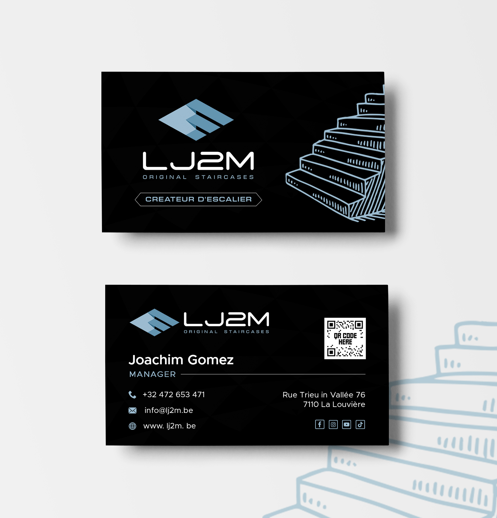Business Card Design by MADesigns31 for LJ2M BETON | Design #32508062