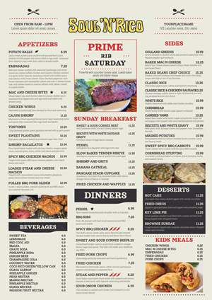 Menu Design by Amani K for this project | Design: #32505175