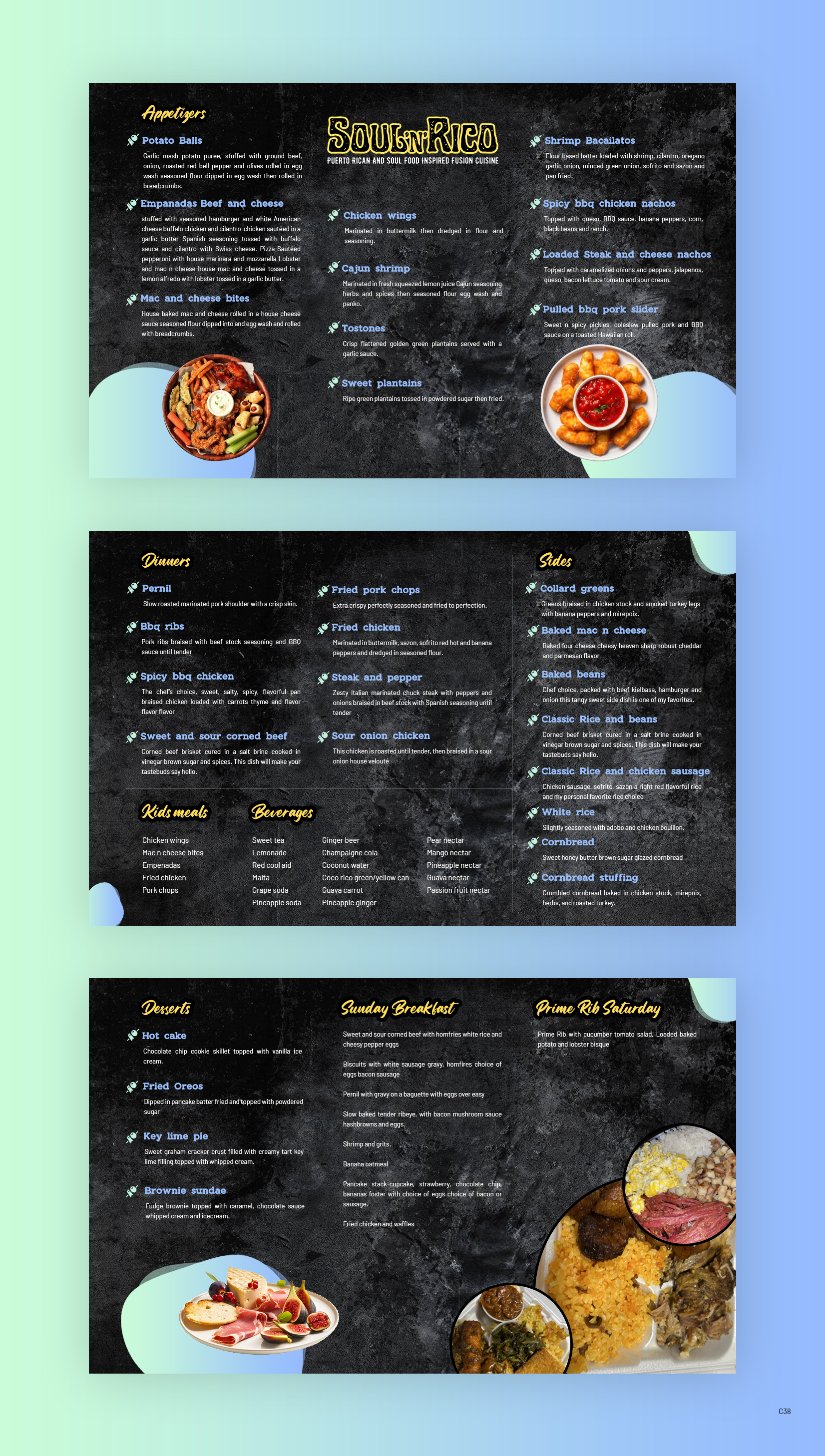Menu Design by pb for this project | Design #32514318
