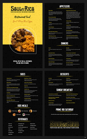 Menu Design by pb for this project | Design: #32514320