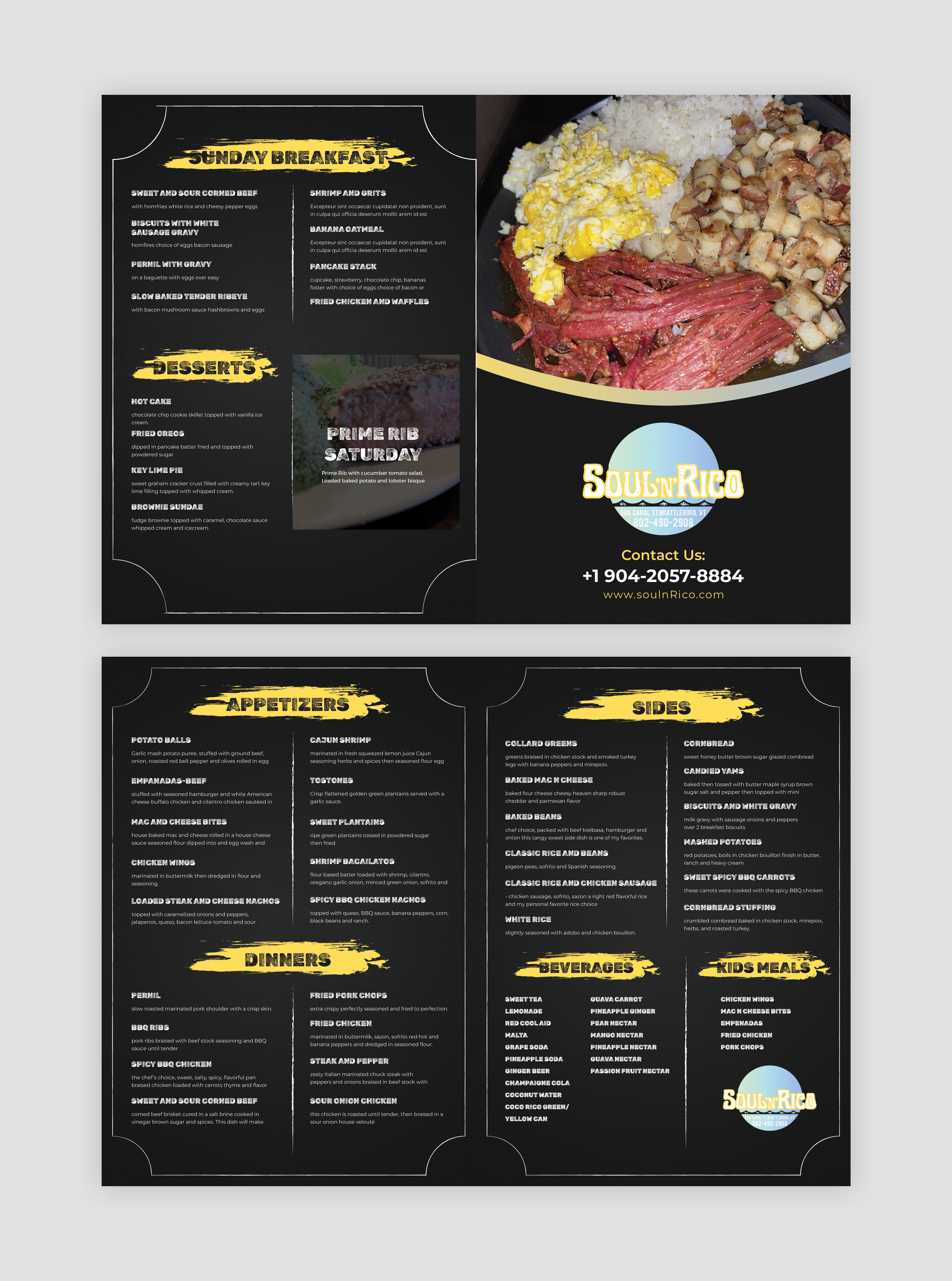 Menu Design by pb for this project | Design #32514321
