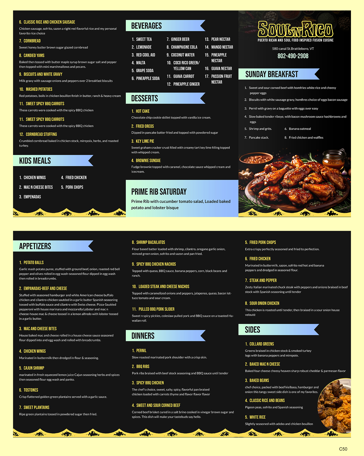 Menu Design by pb for this project | Design #32514323