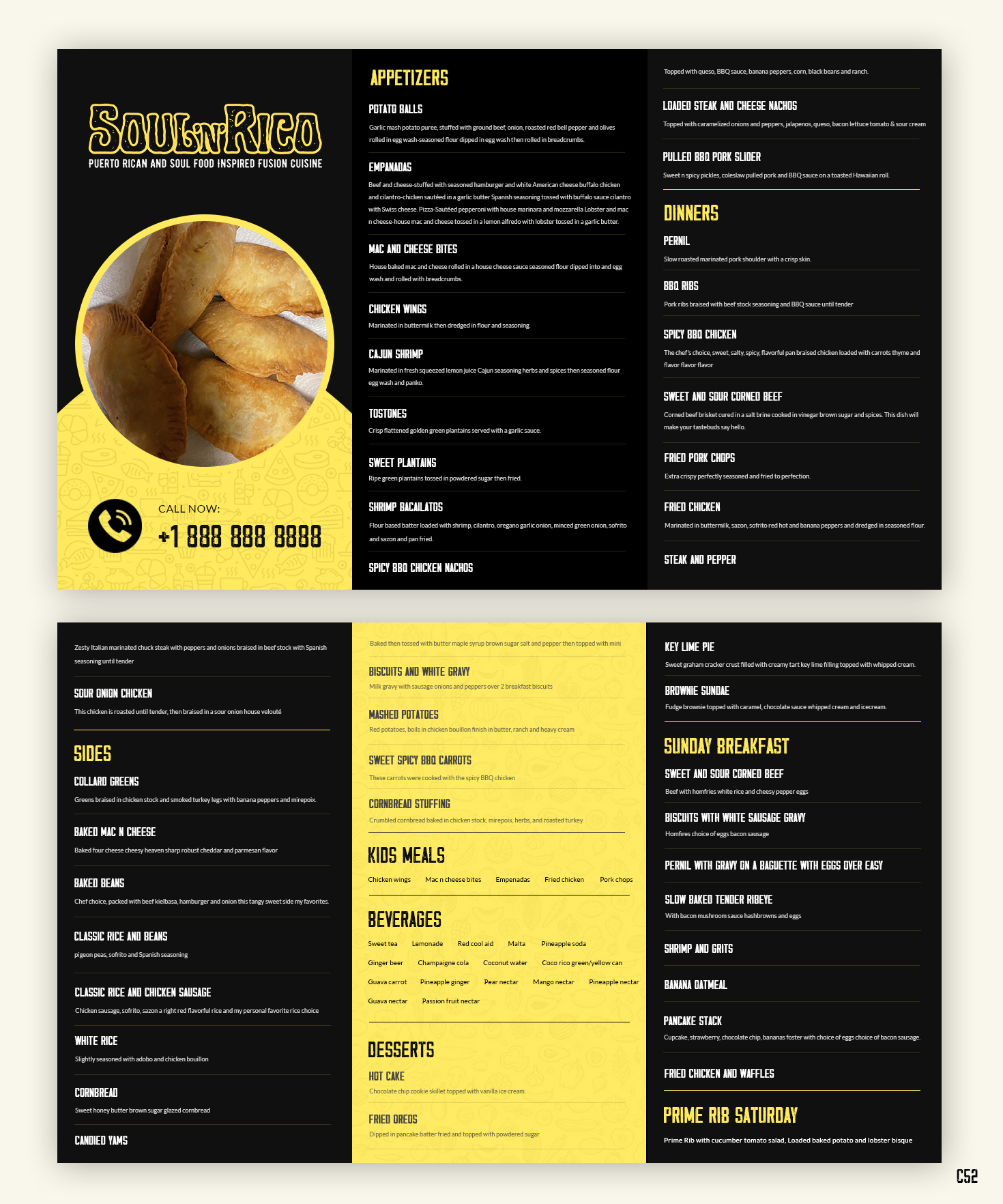 Menu Design by pb for this project | Design #32514324