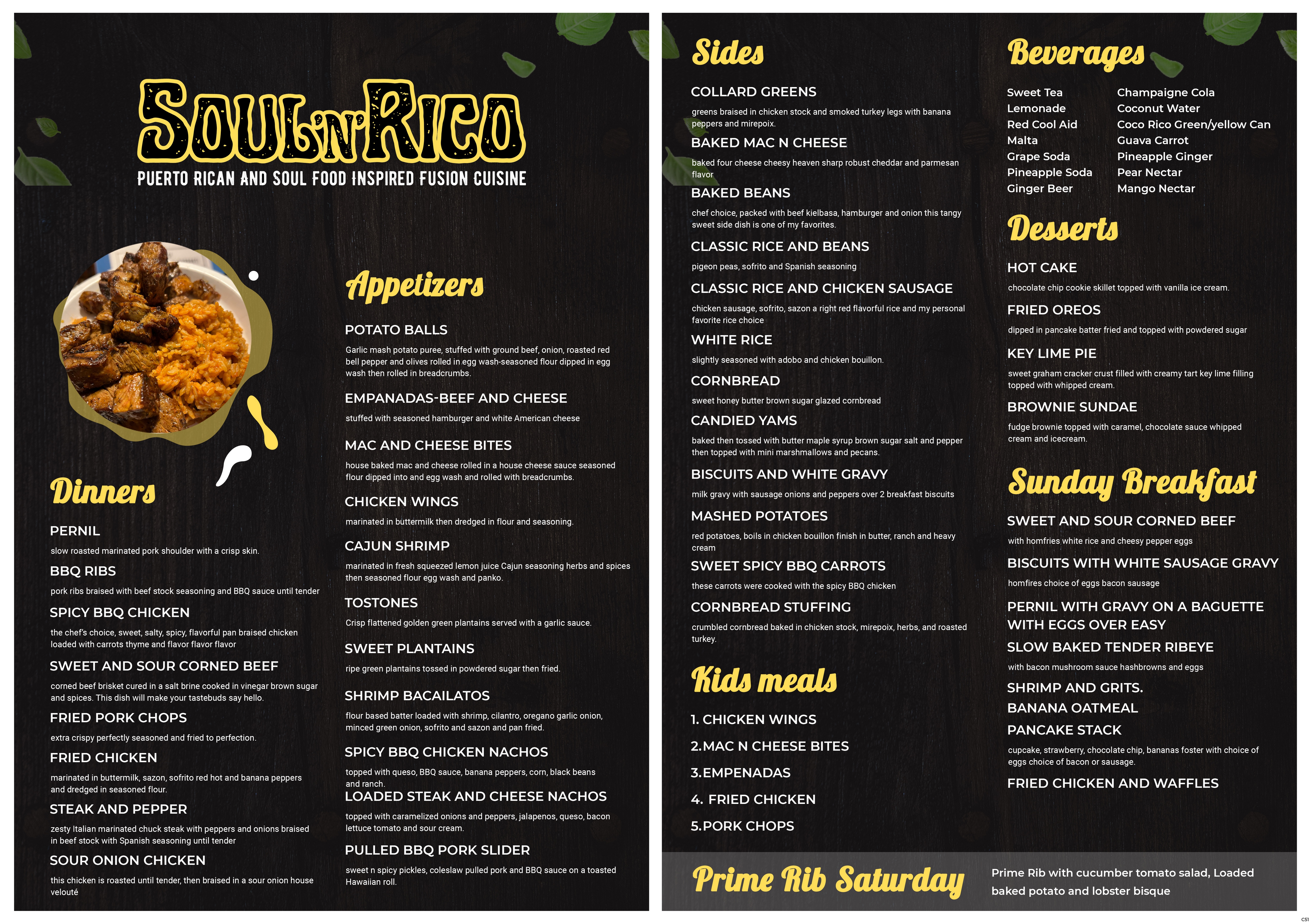 Menu Design by pb for this project | Design #32514327