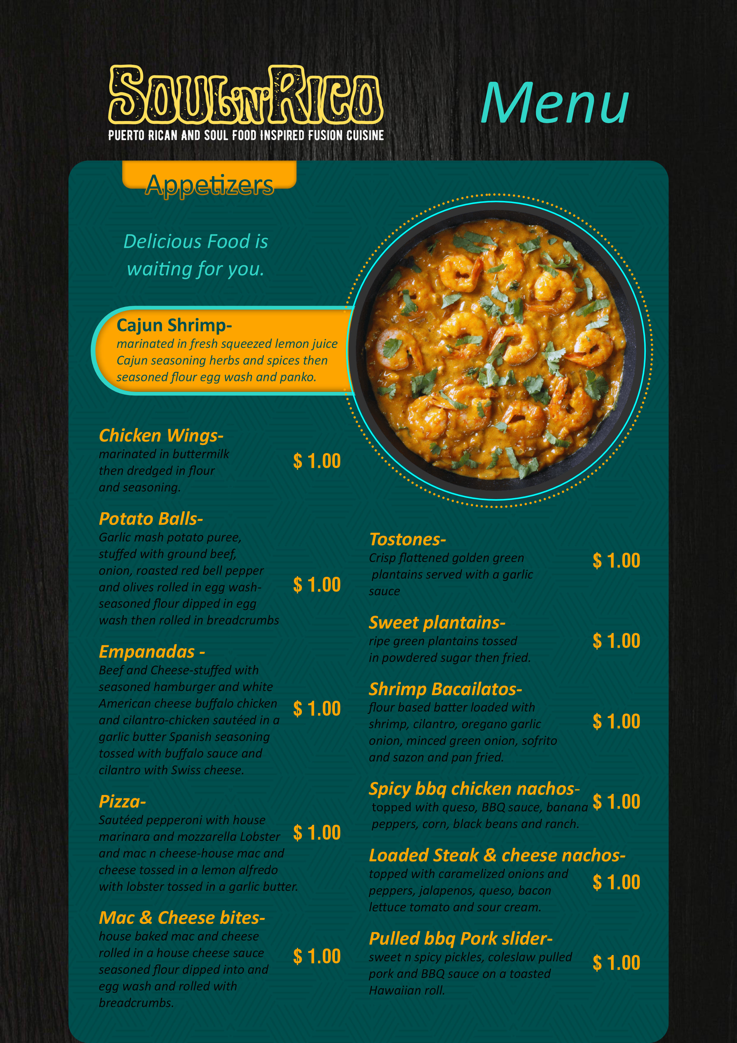 Menu Design by deen.hank8 2 for this project | Design #32521531