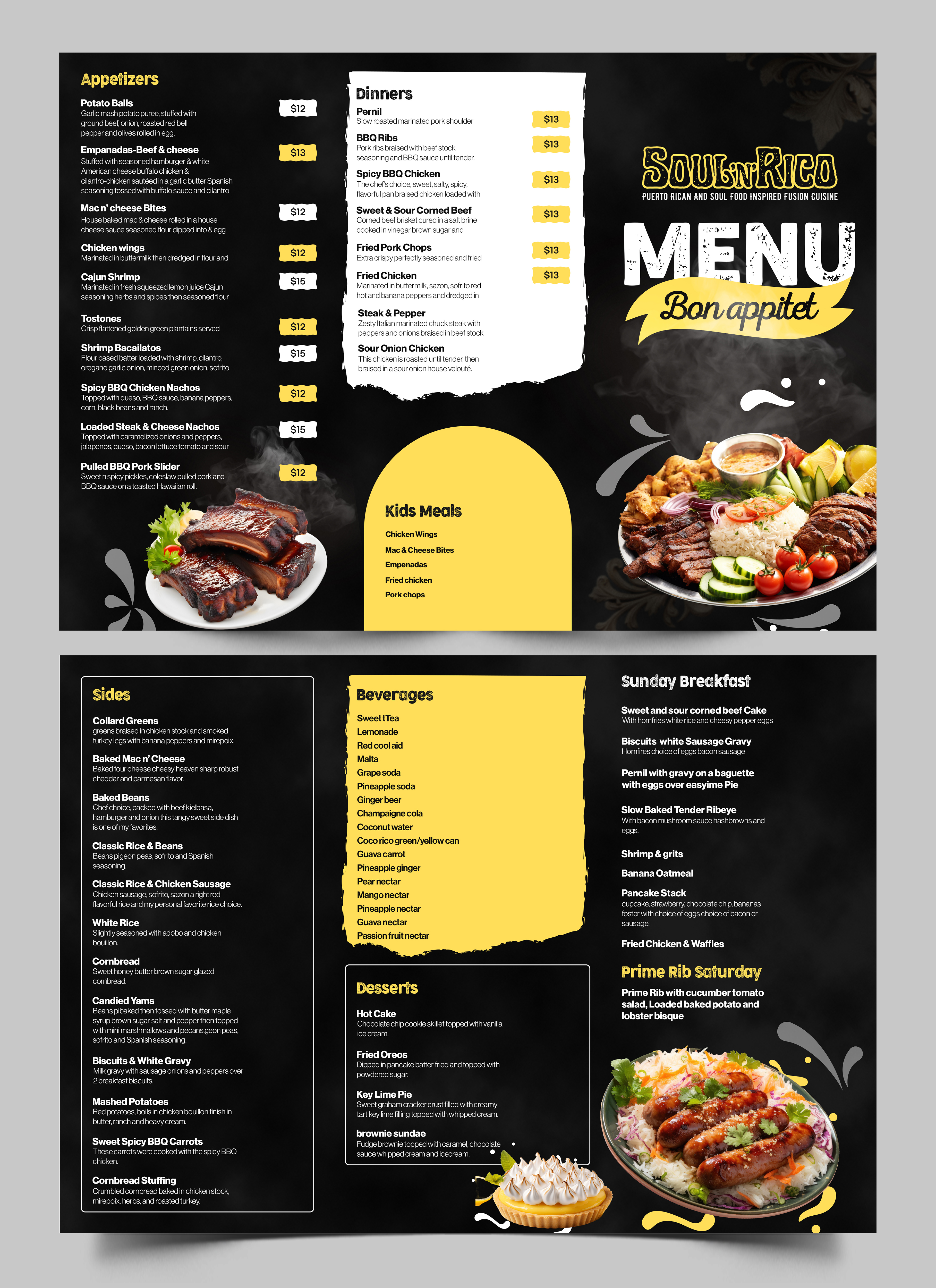 Menu Design by Graphic Guy for this project | Design #32507911