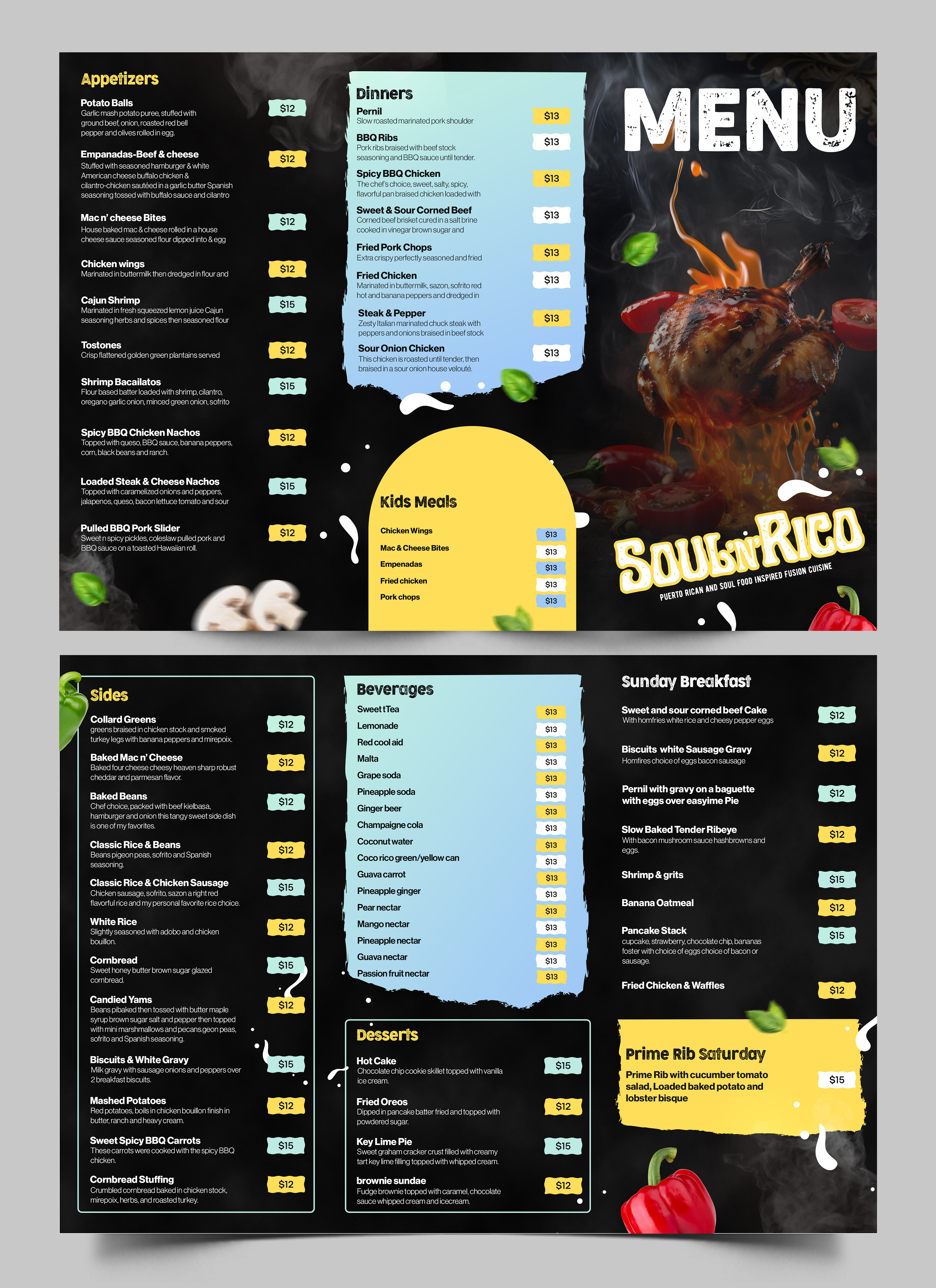 Menu Design by Graphic Guy for this project | Design #32511410