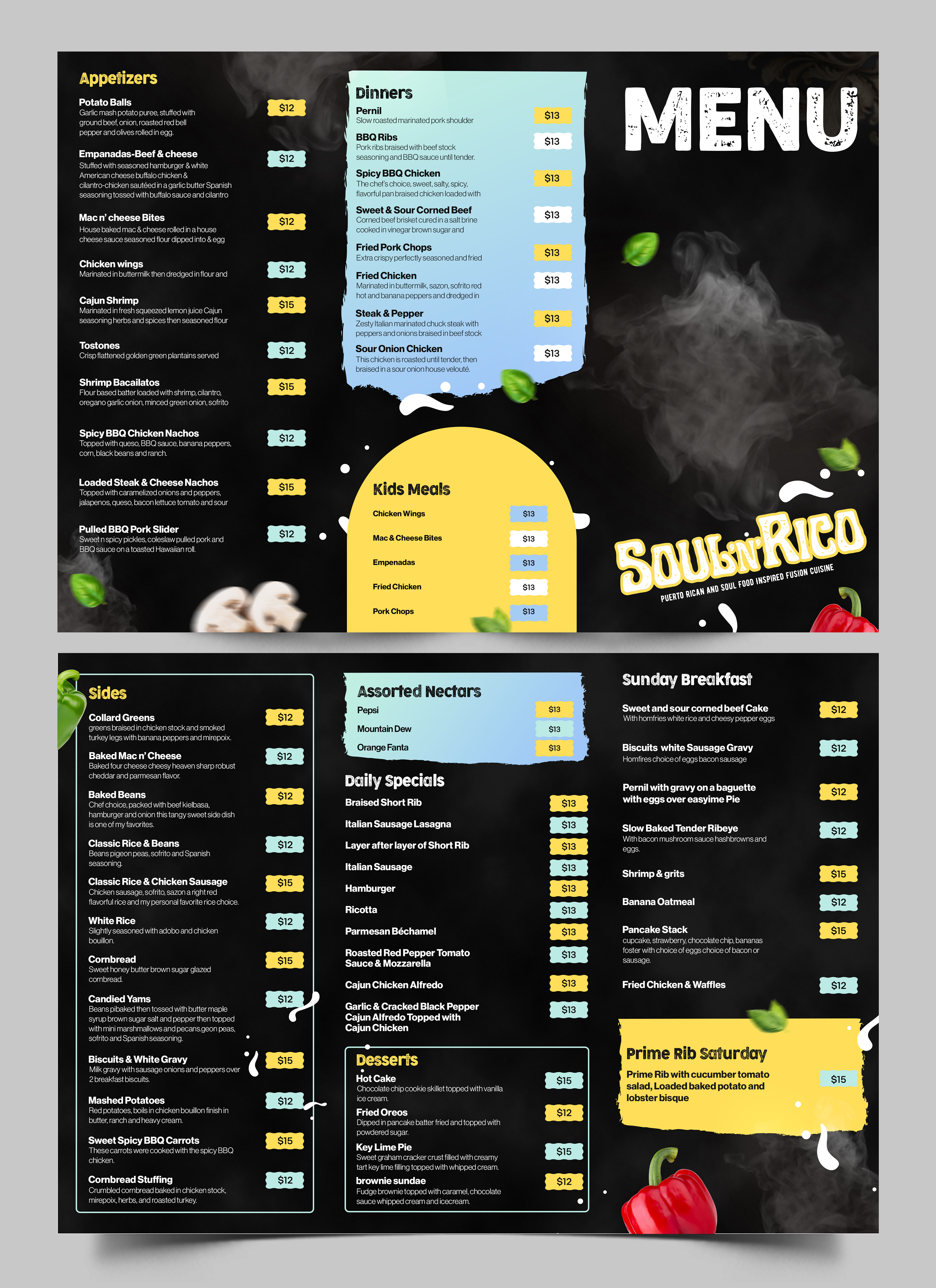 Menu Design by Graphic Guy for this project | Design #32522310