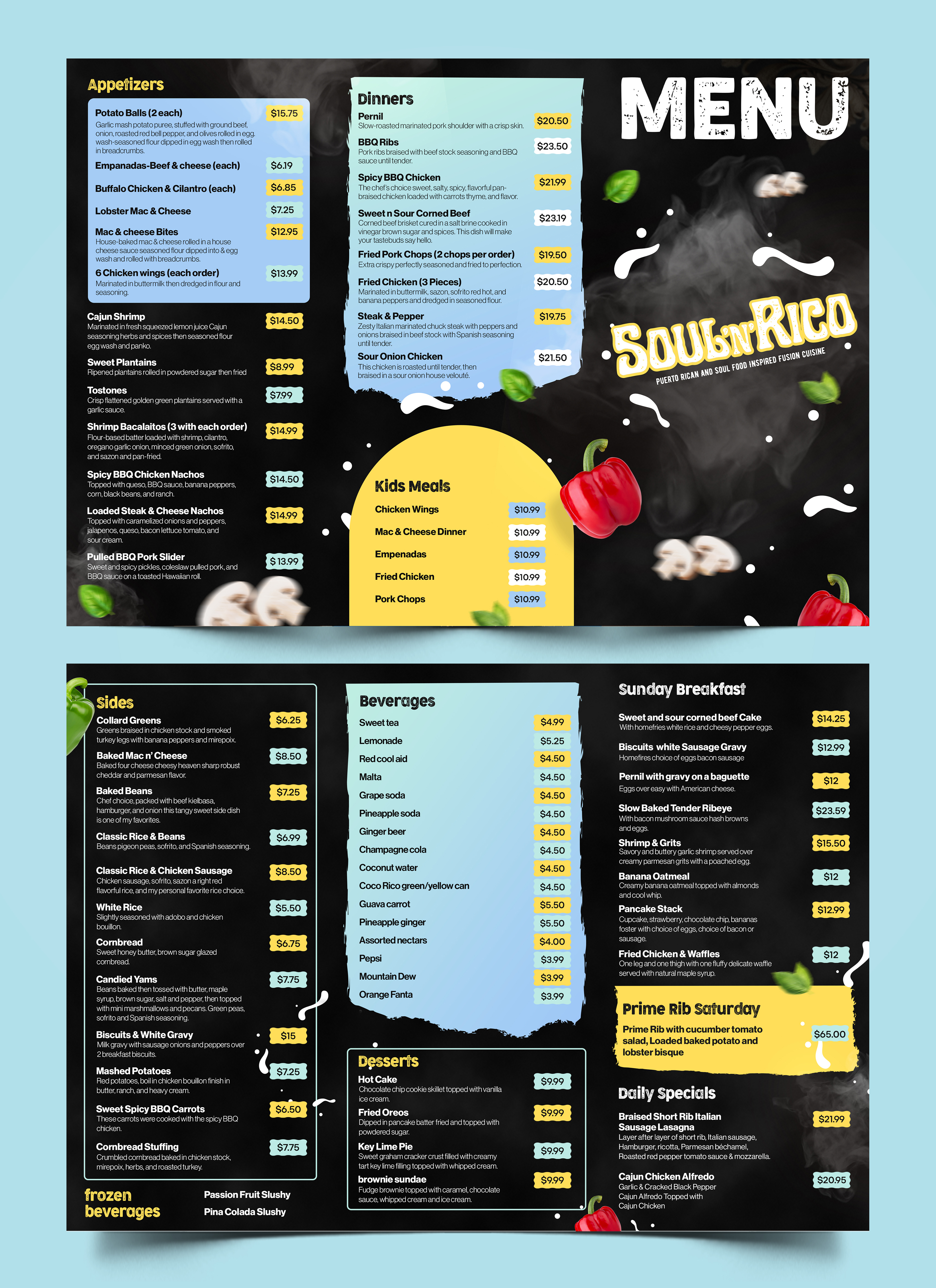 Menu Design by Graphic Guy for this project | Design #32584940