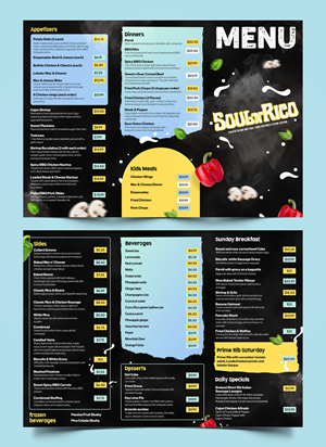 Menu Design by Graphic Guy for this project | Design: #32584940