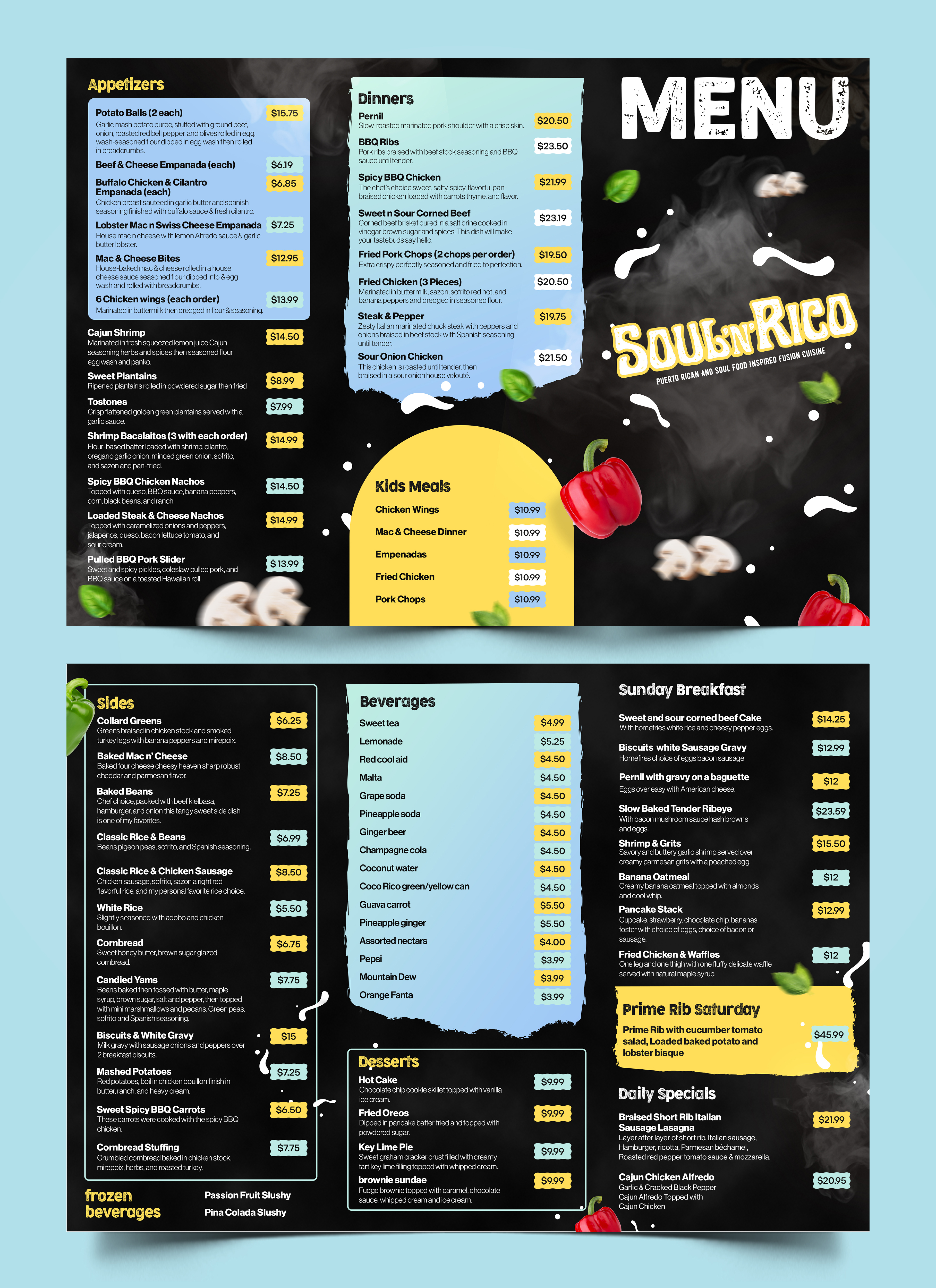 Menu Design by Graphic Guy for this project | Design #32597172