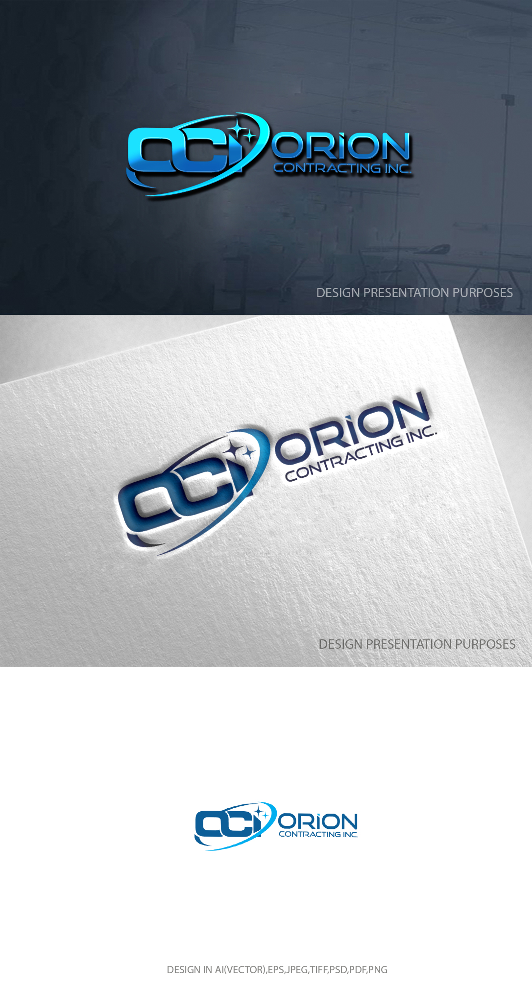 Logo Design by zebronicgraphic for Orion Contracting Inc | Design #32500100
