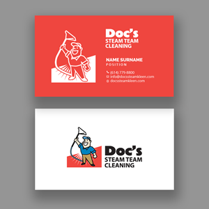 Business Card Design by Andrés Sebastián for Doc's Steam Team Cleaning | Design: #32501559