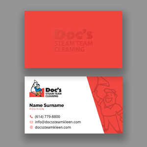 Business Card Design by Andrés Sebastián for Doc's Steam Team Cleaning | Design: #32501593