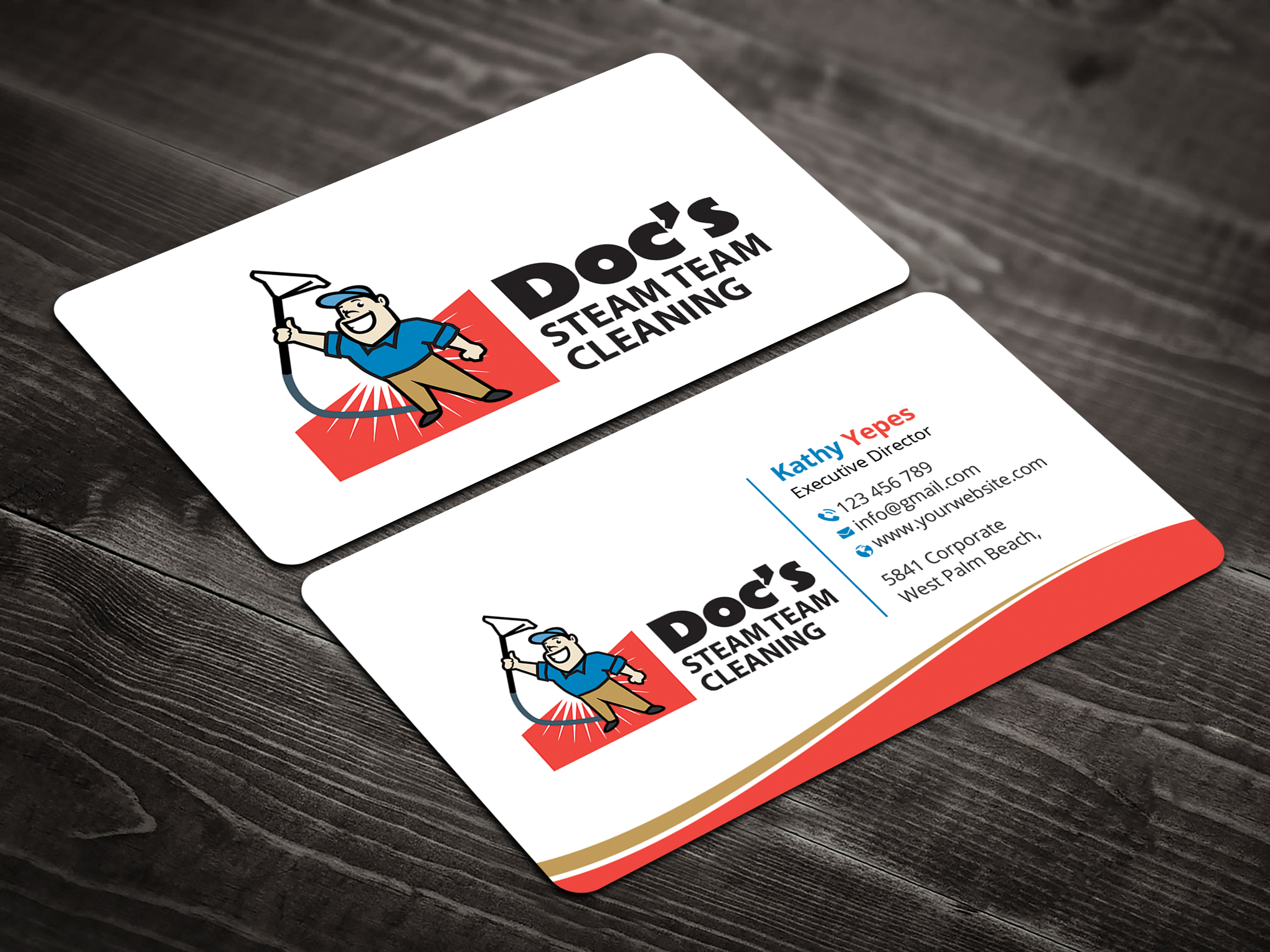 Business Card Design by Expert Bappy for Doc's Steam Team Cleaning | Design #32506032