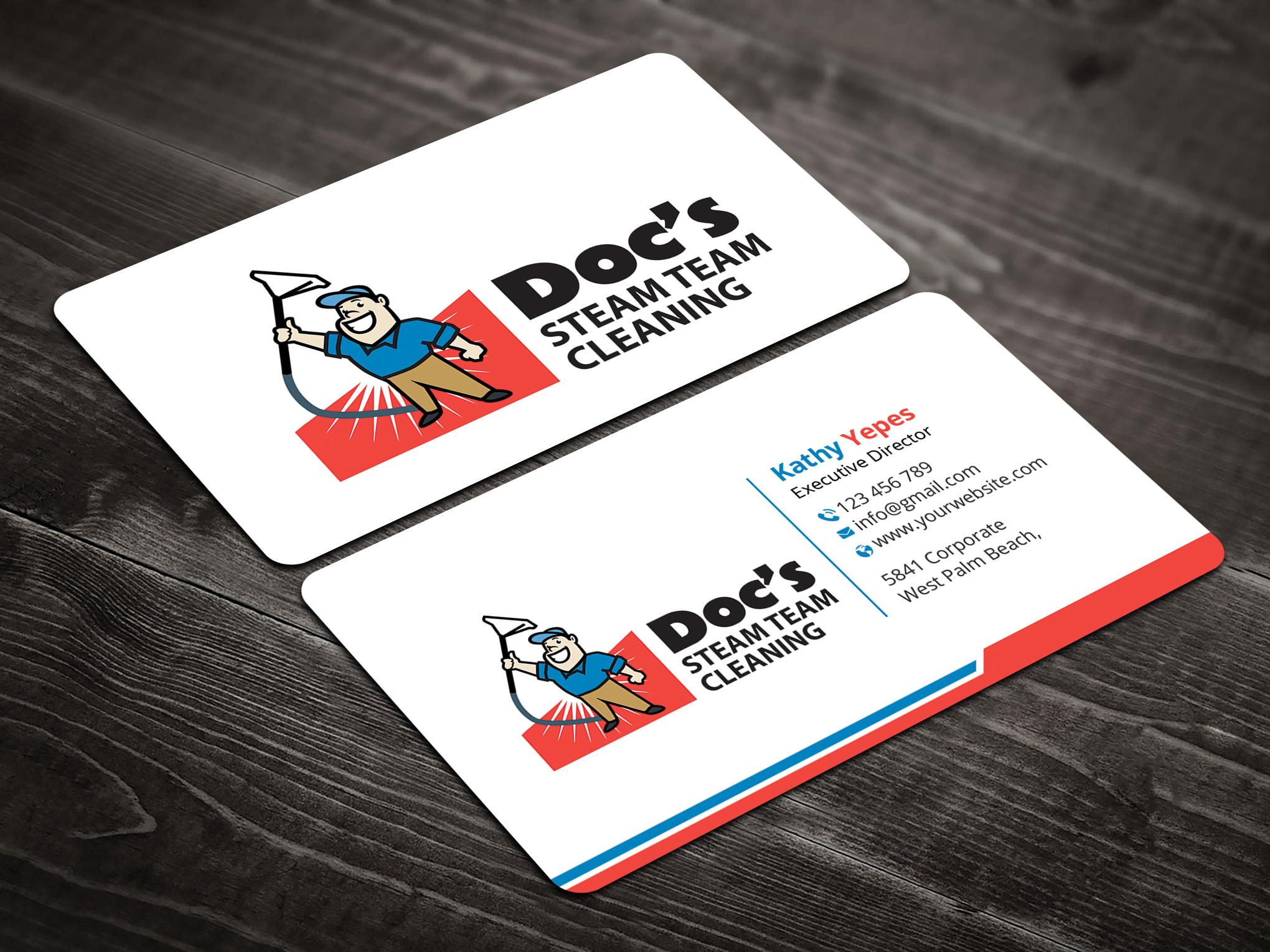 Business Card Design by Expert Bappy for Doc's Steam Team Cleaning | Design #32506047