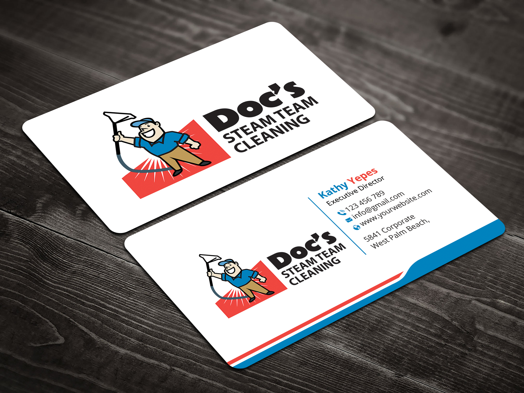 Business Card Design by Expert Bappy for Doc's Steam Team Cleaning | Design #32506121