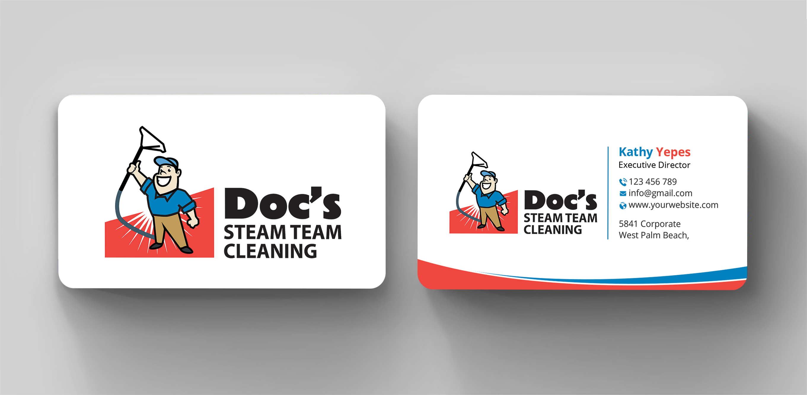 Business Card Design by Expert Bappy for Doc's Steam Team Cleaning | Design #32506194