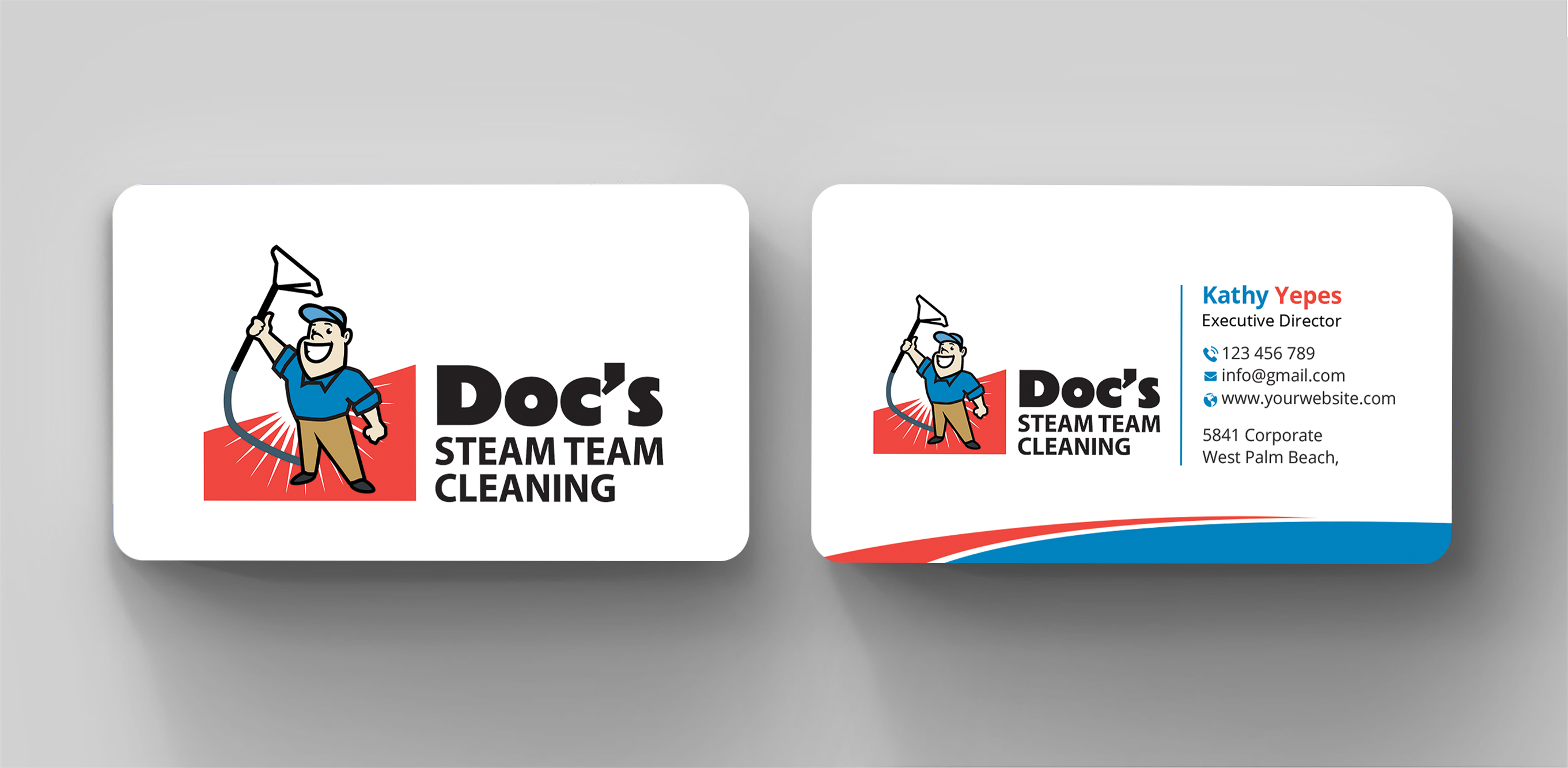 Business Card Design by Expert Bappy for Doc's Steam Team Cleaning | Design #32506195