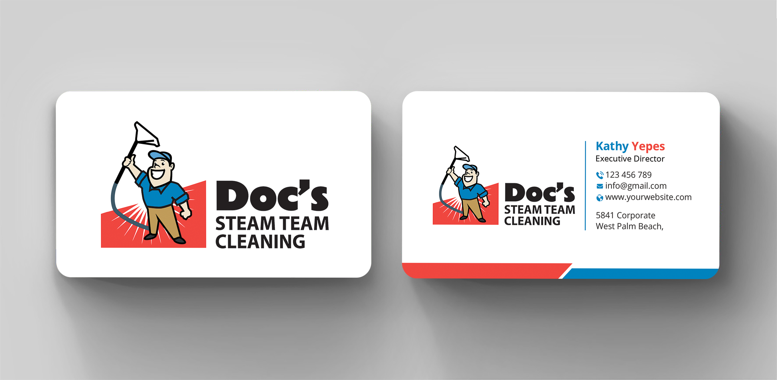 Business Card Design by Expert Bappy for Doc's Steam Team Cleaning | Design #32506196