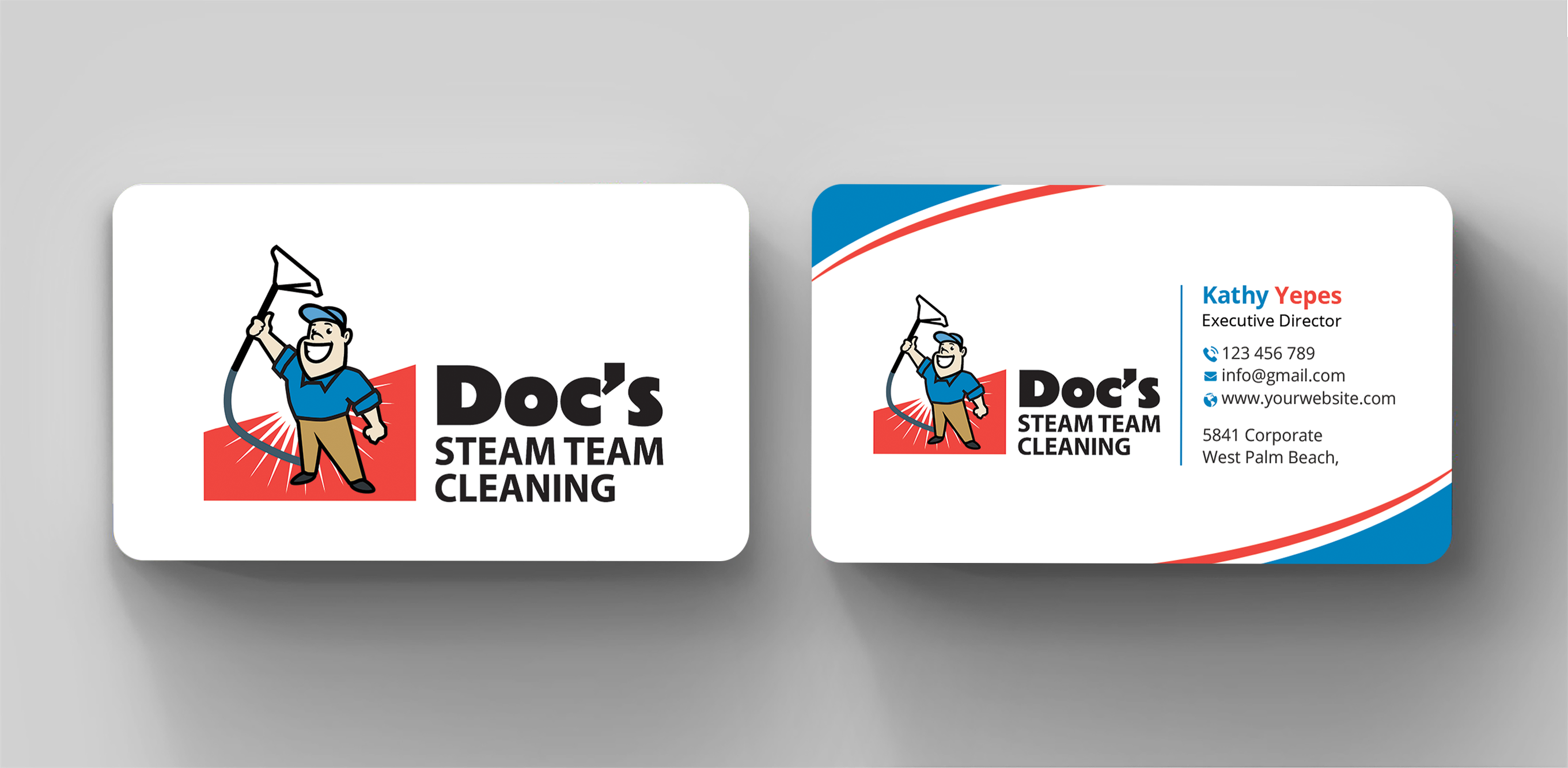 Business Card Design by Expert Bappy for Doc's Steam Team Cleaning | Design #32506198