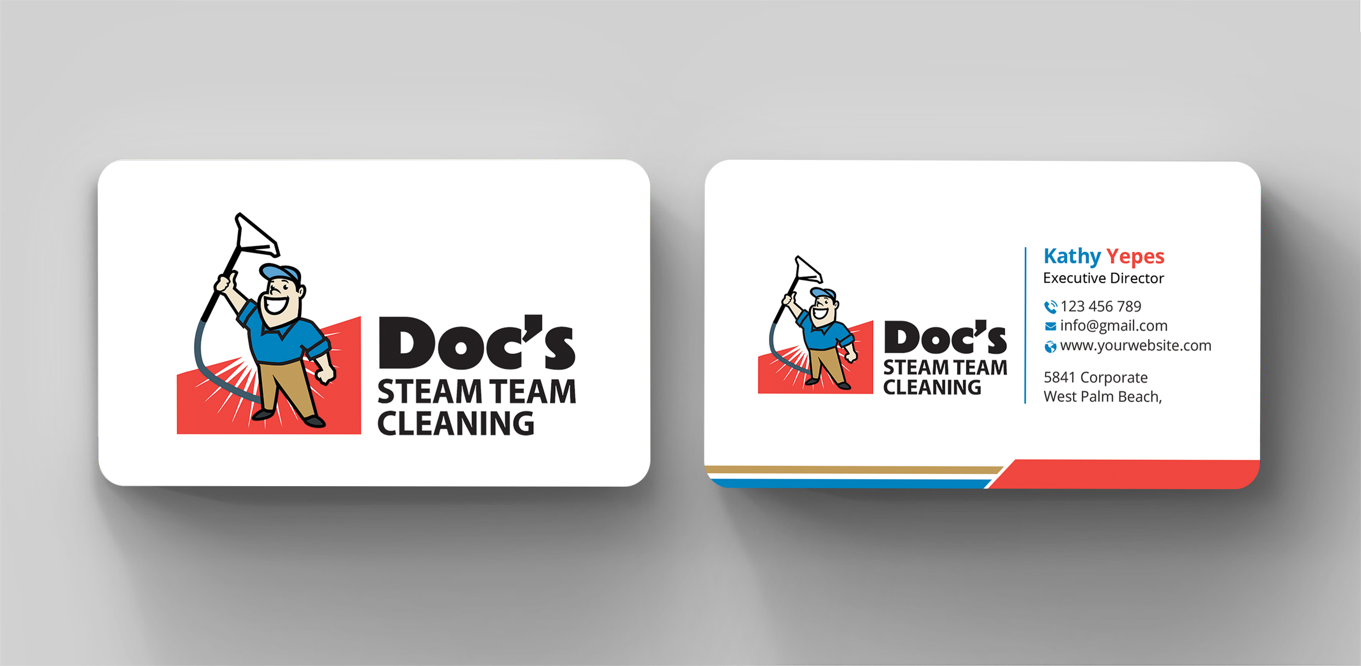 Business Card Design by Expert Bappy for Doc's Steam Team Cleaning | Design #32506224