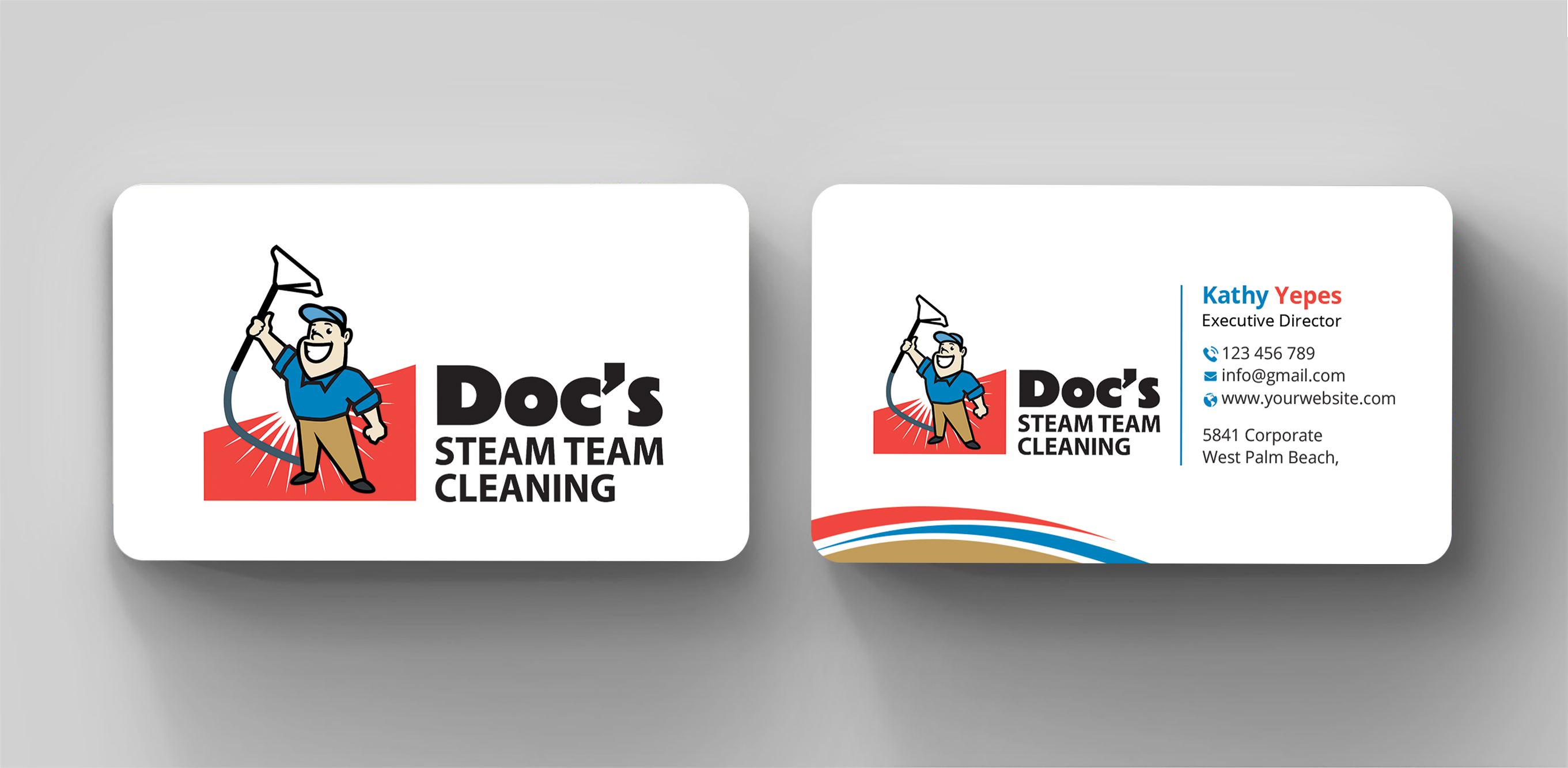 Business Card Design by Expert Bappy for Doc's Steam Team Cleaning | Design #32506240
