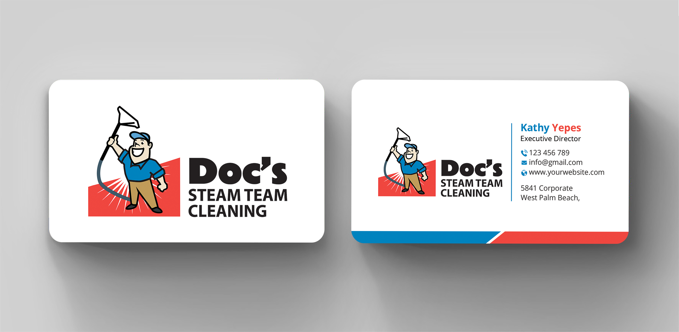 Business Card Design by Expert Bappy for Doc's Steam Team Cleaning | Design #32506241